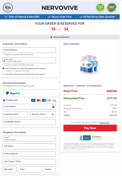 Nervovive order page